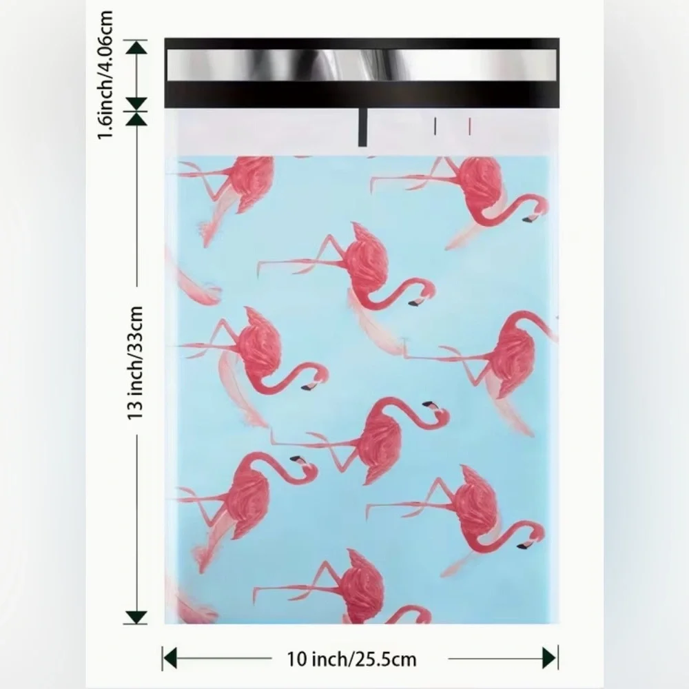 30 10” x 13” Flamingo Poly Mailers